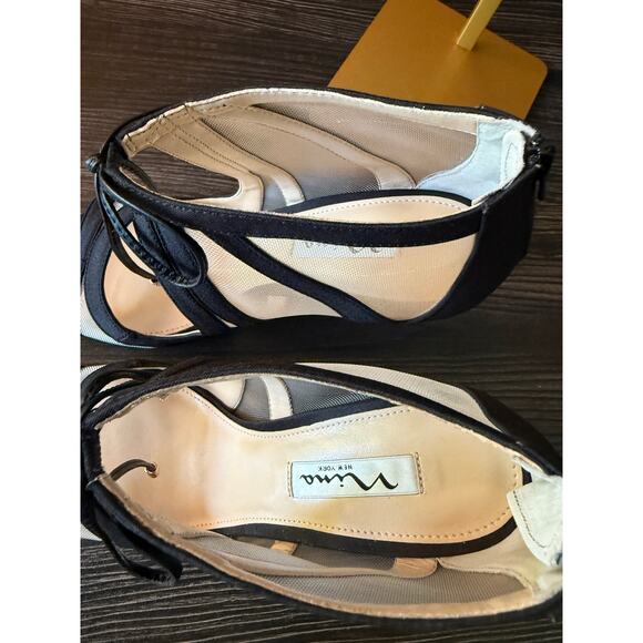 NWOT Nina Cherie Black and White Dress Mesh Pump Sz. 8.5 - Picture 7 of 10